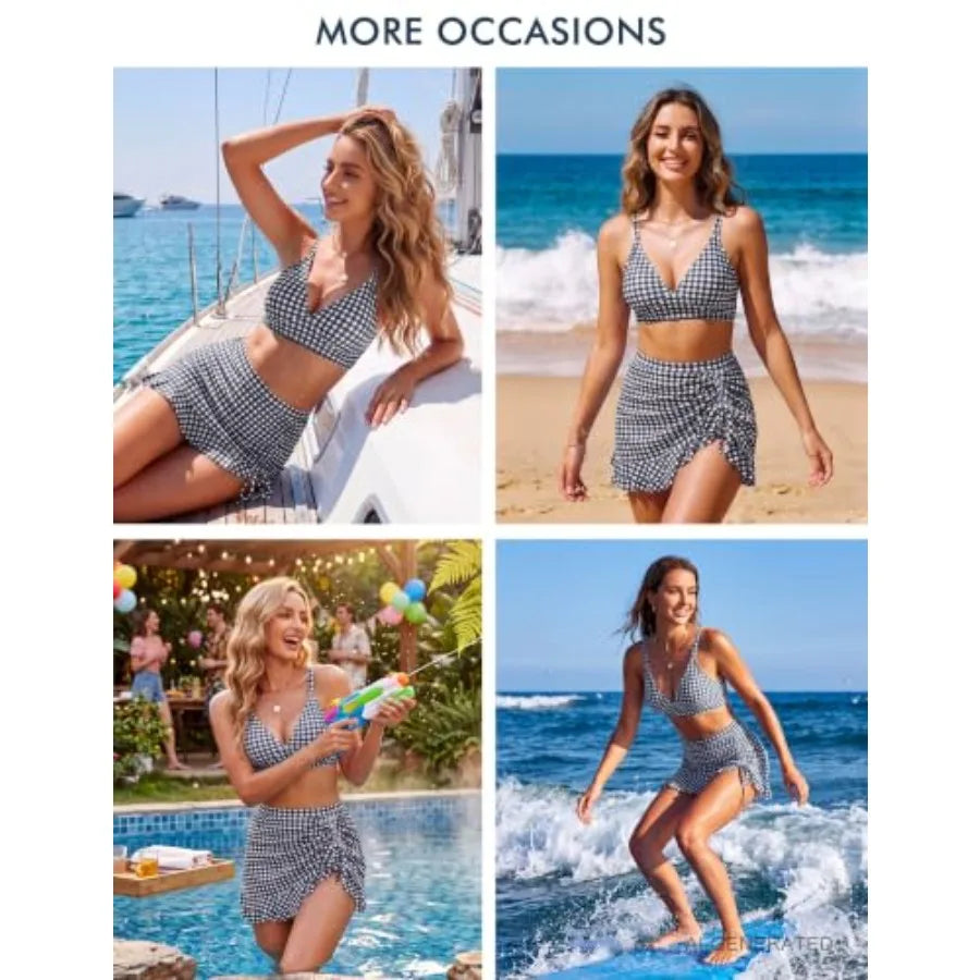 Women’s Solid Halter One-Piece Swimsuit.  Backless Push-Up Swimwear