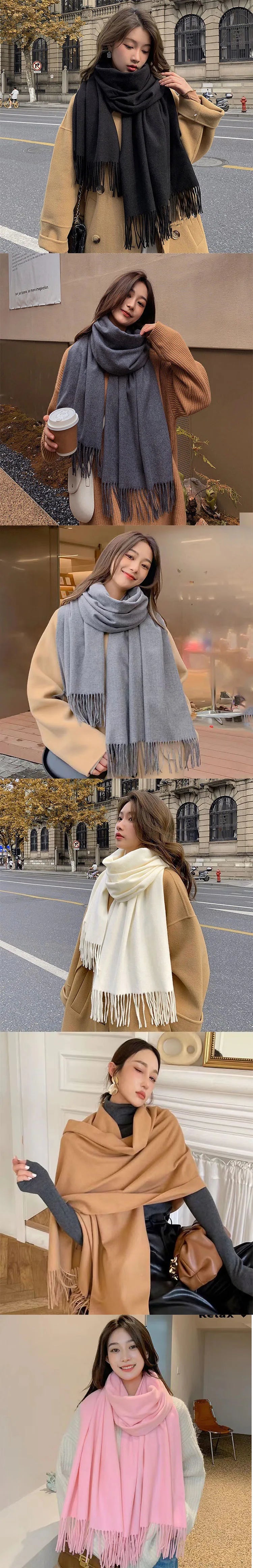 Women’s Black Winter Scarf Shawl