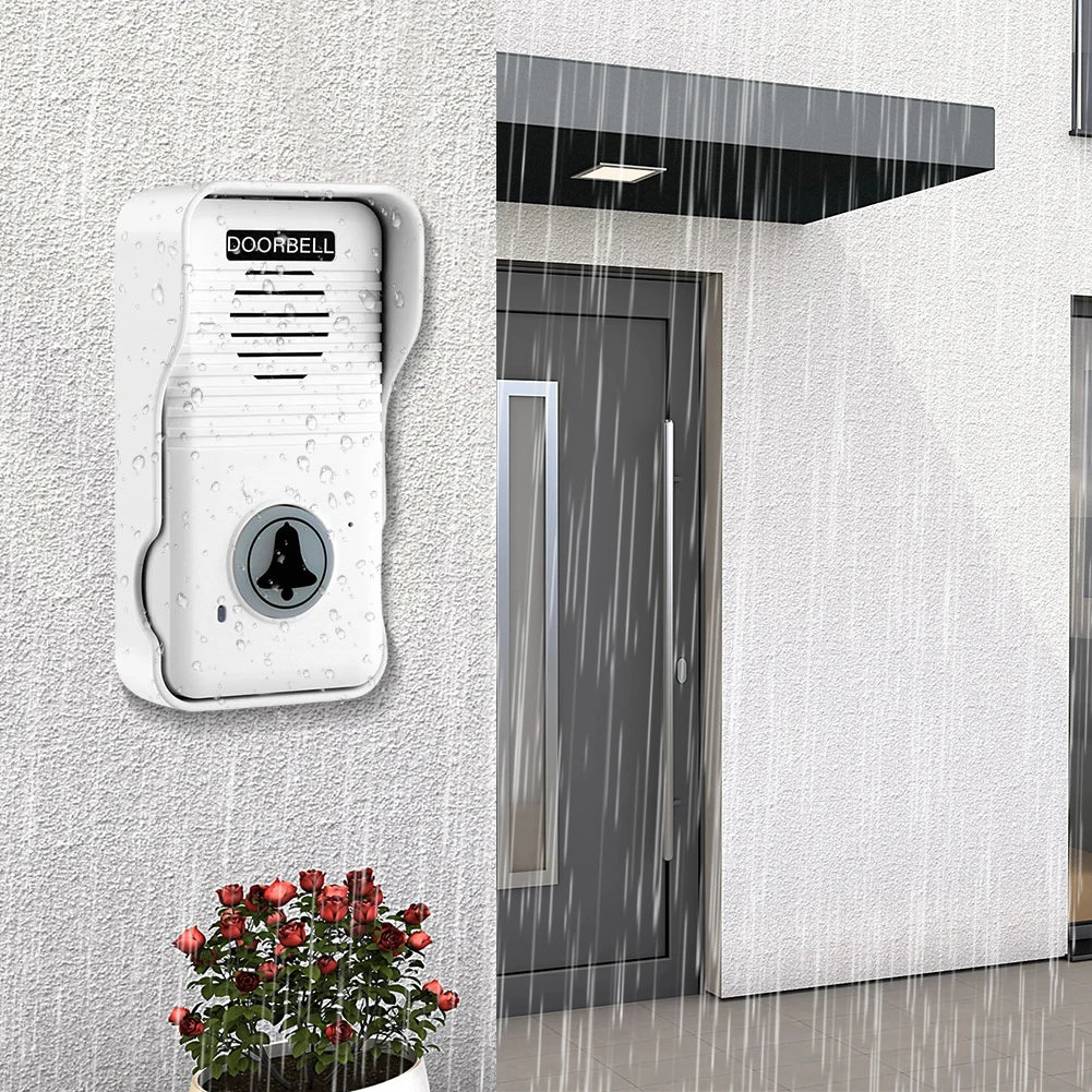 Wireless Voice Duplex Intercom Doorbell with Rechargeable Battery House Home Audio Apartment Room Intercom for Factory Office