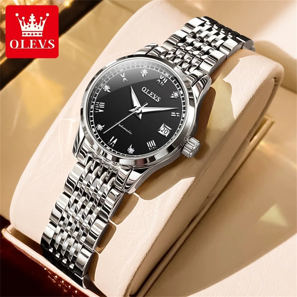 Women’s Luxury Stainless Steel Watch – Elegant Fashion Timepiece.