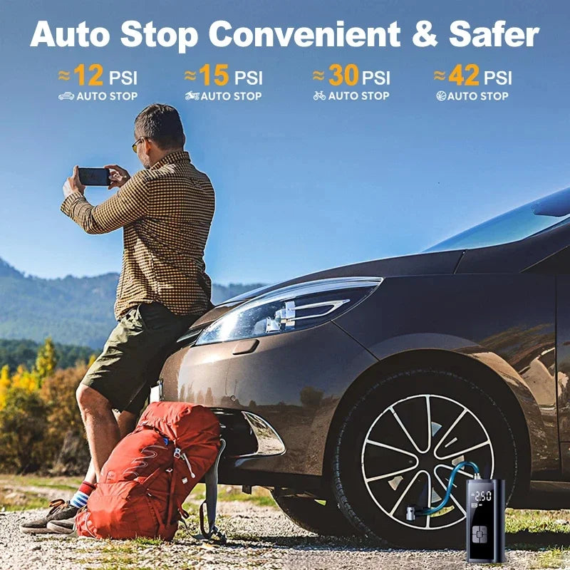 Rechargeable Portable Tire Inflator | Digital Cordless Air Pump