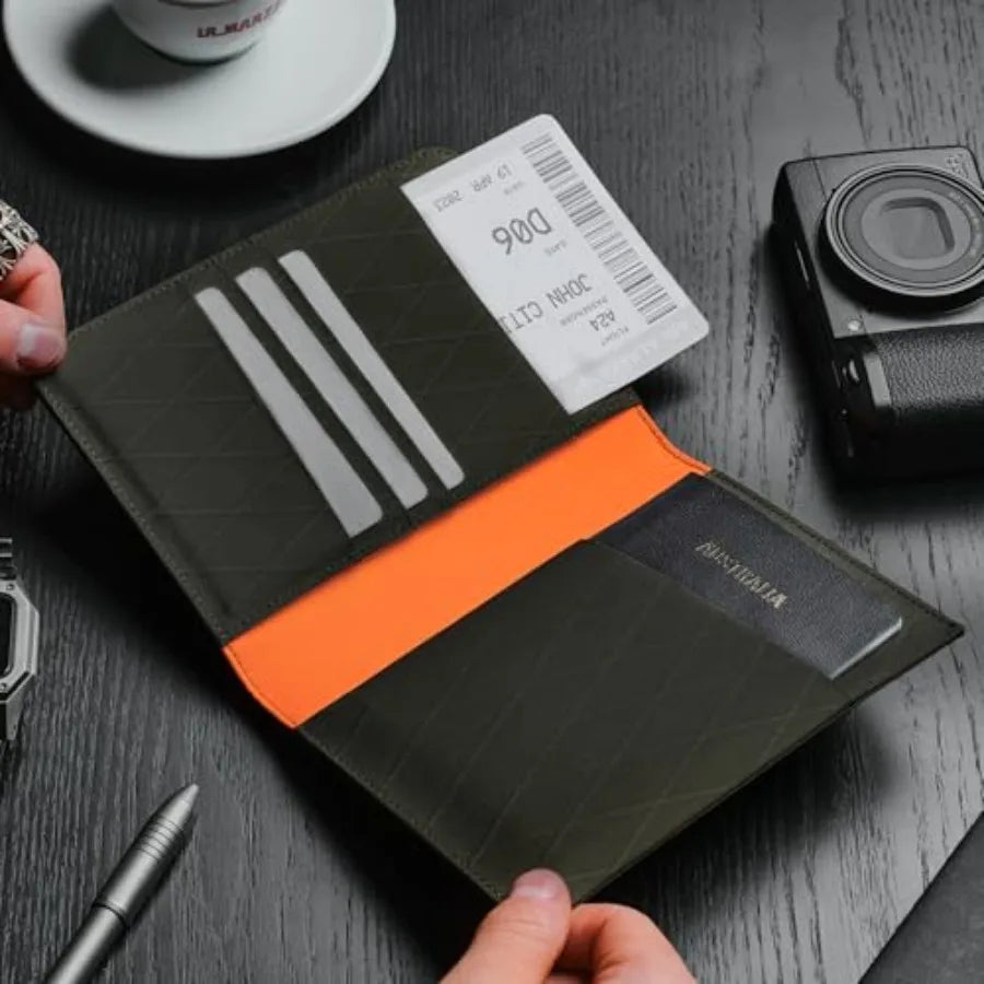 ARK Bifold Passport Wallet - Passport Holder with X-Pac VX21 Weatherproof Fabric, UV Proof, Passport Slot, 3 Card, Cash, Travle