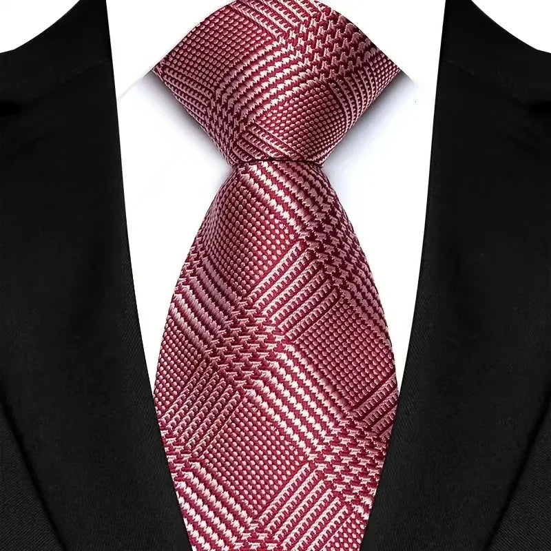 Luxury Red Paisley Men’s Tie. Classic Business and Wedding Necktie