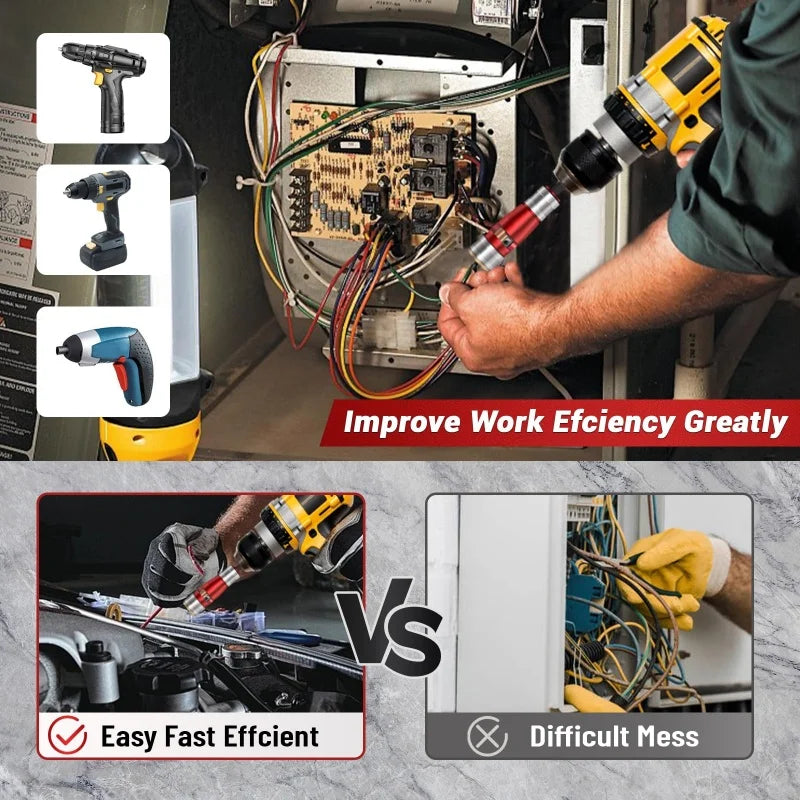 Wire Stripper Tool, 8 in 1 Drill Twister Tool, Drill Twister, Electrician's Tool Kit, Drill Quick Stripper