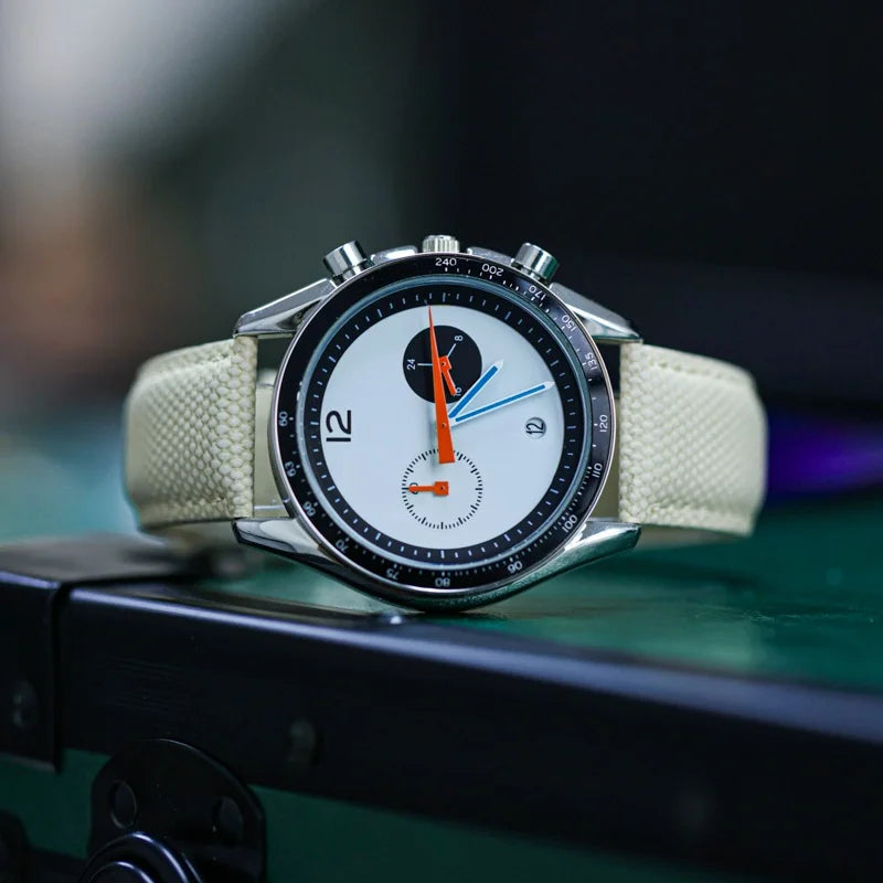 CILOA Vintage Luxury Quartz Watch .Classic Leather Strap Fashion Timepiece