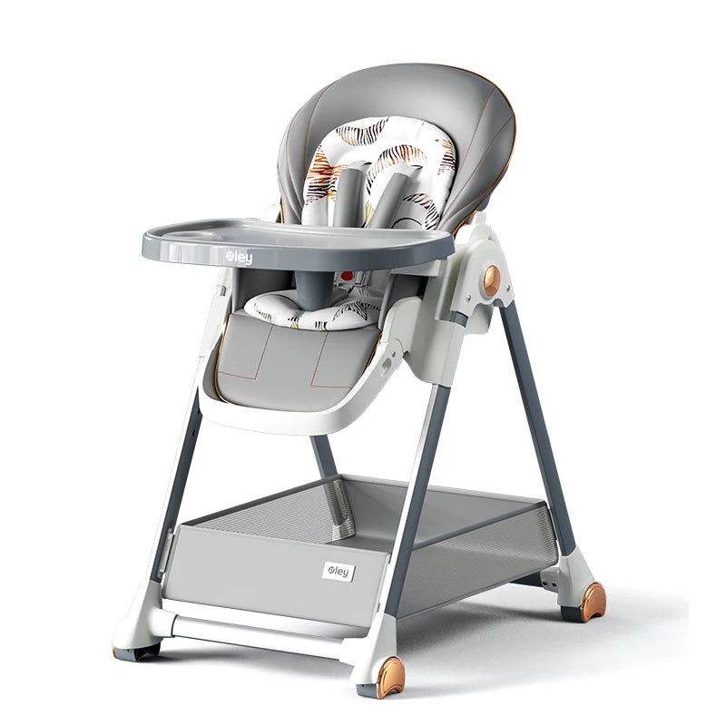 7-in-1 Convertible Baby High Chair with Adjustable Tray & Foldable Design