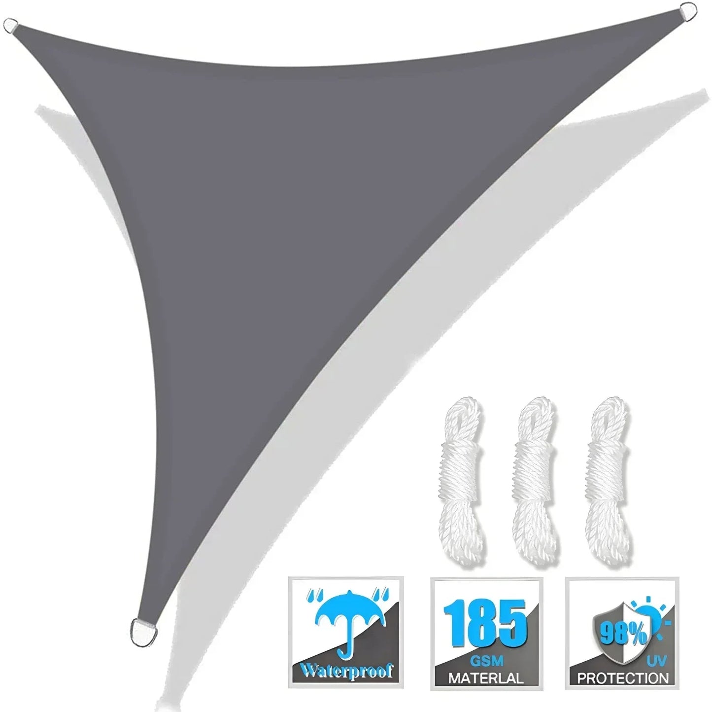 Triangle Sun Shade Sail Canopy .UV Protection Outdoor Patio Shade Cover