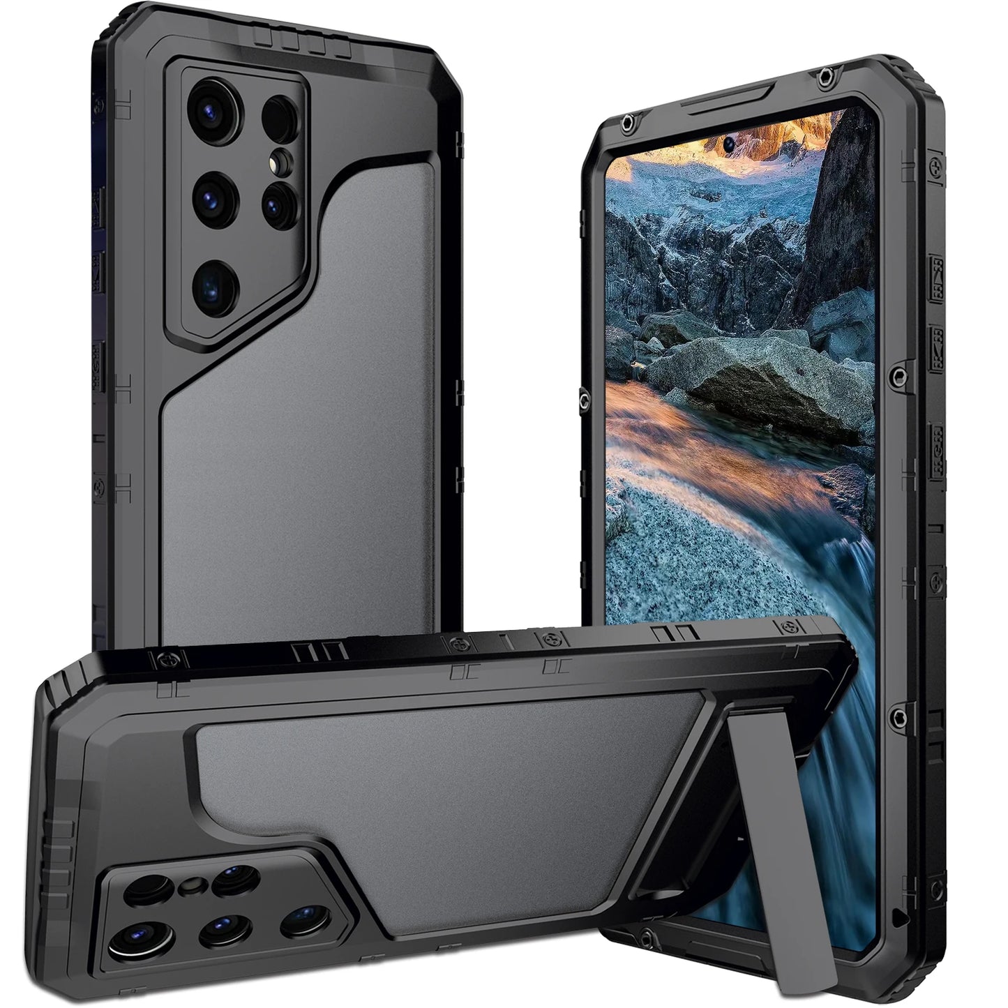 IP68 Waterproof Heavy Duty Metal Phone Case for Samsung Galaxy S24 S23 S22 Ultra Plus