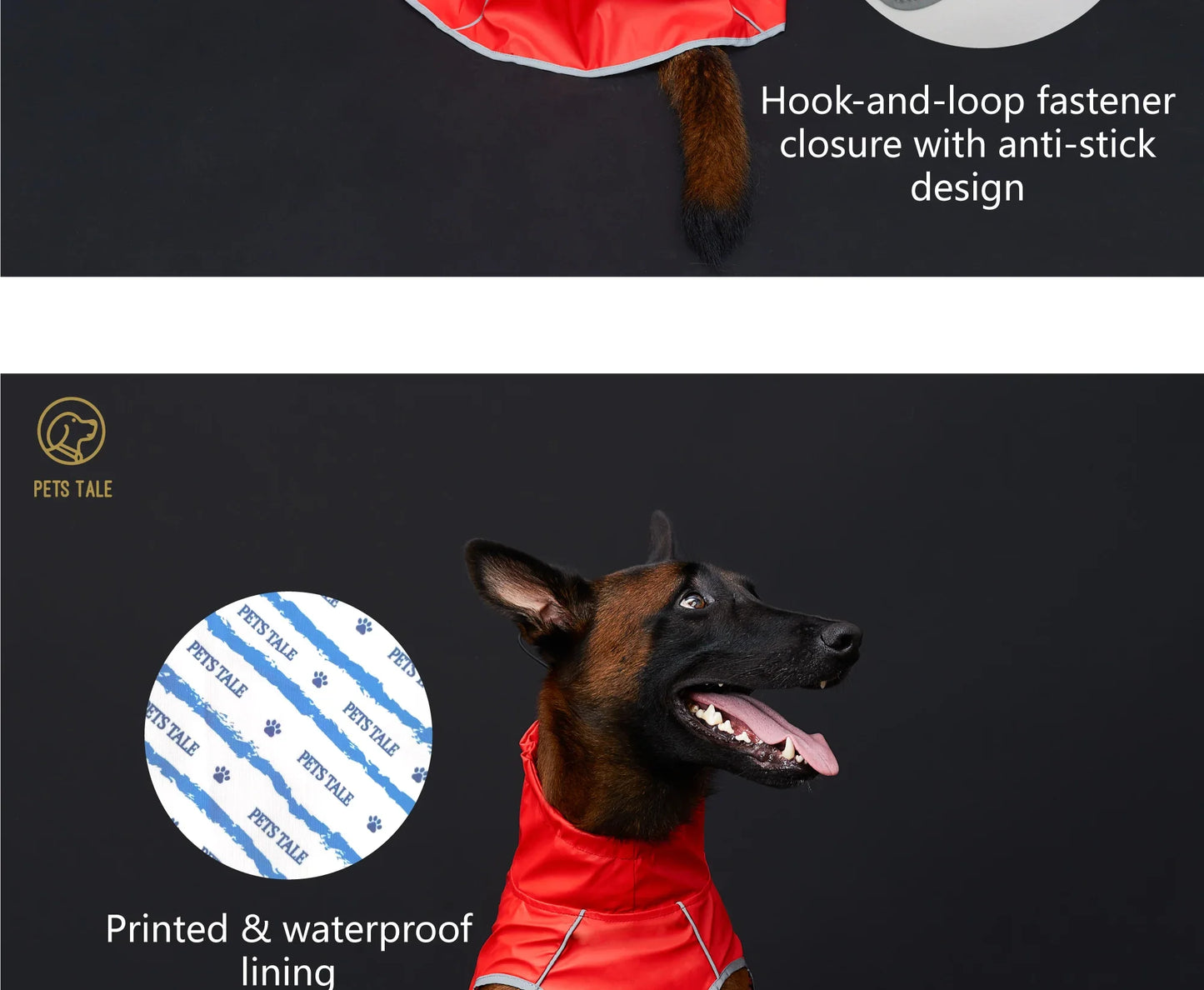 Reflective Waterproof Dog Raincoat Jacket