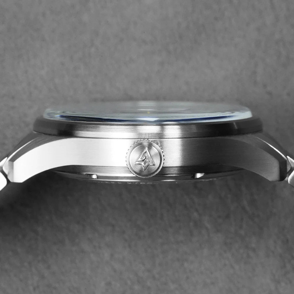 CADISEN Automatic Mechanical Watch Man Silver Business Casual Waterproof Watch Japan MIYOTA 8215 Movement Luminous Men's Watch