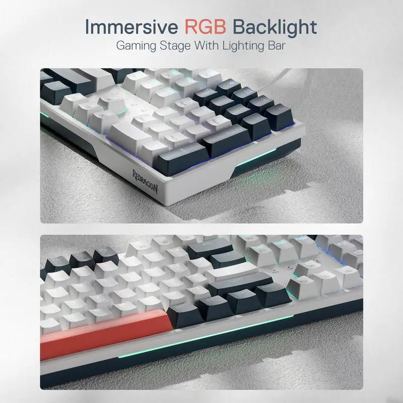 Redragon K668 RGB Mechanical Gaming Keyboard 108 Key Wired Keyboard with Hot-Swappable Switches