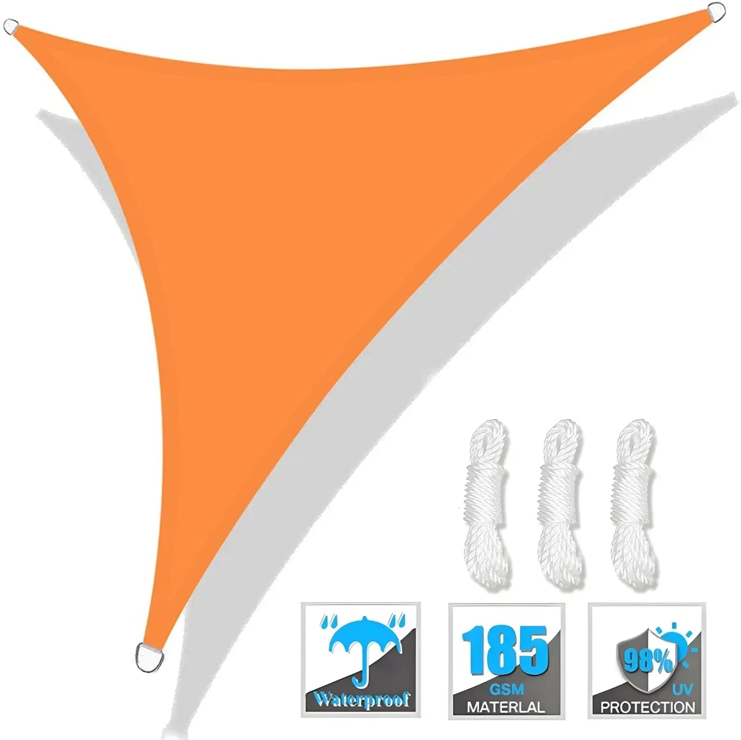 Triangle Sun Shade Sail Canopy .UV Protection Outdoor Patio Shade Cover