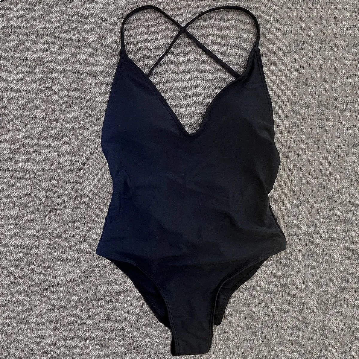 Women’s Padded One-Piece Monokini Swimsuit | Crisscross Back Push-Up Bathing Suit