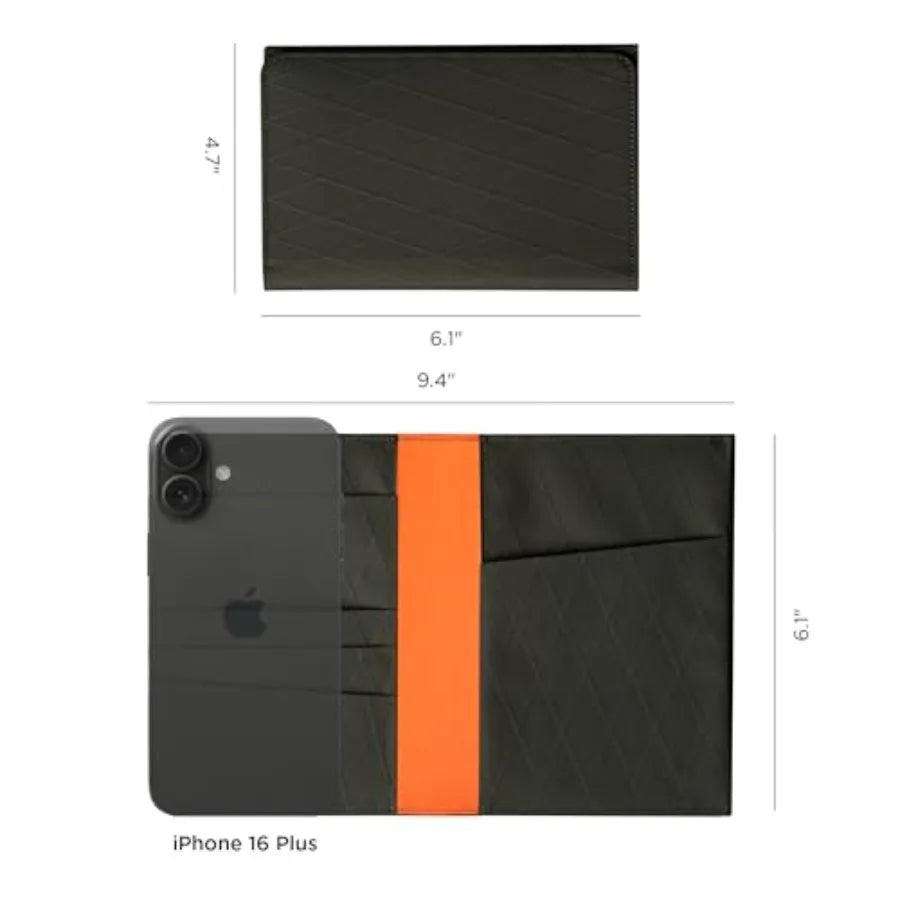 ARK Bifold Passport Wallet - Passport Holder with X-Pac VX21 Weatherproof Fabric, UV Proof, Passport Slot, 3 Card, Cash, Travle