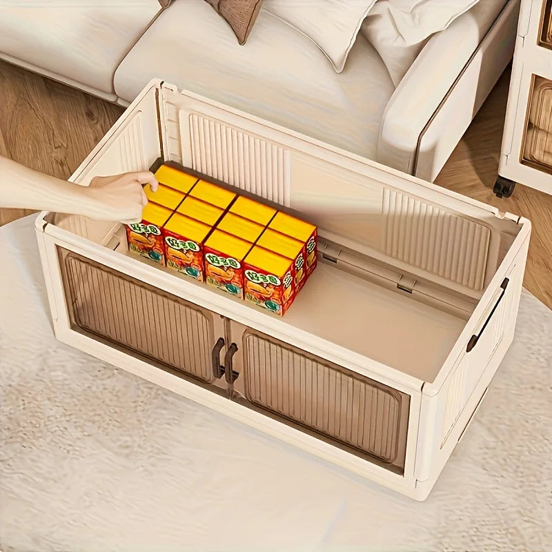 3/4-Tier Foldable Cabinet, Plastic Bins, Portable Wardrobe Organizer, Rolling Stackable Drawers. For Bedroom, Living Rm, Office,