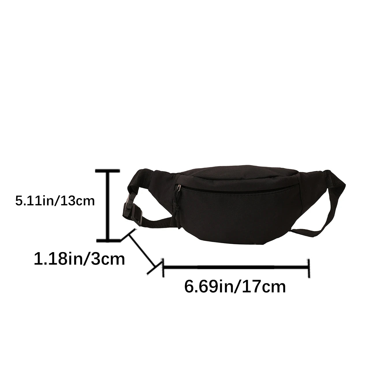 Unisex Travel Waist Bag . Lightweight Crossbody Belt Bag for Sports, Running, Travel & Everyday Use