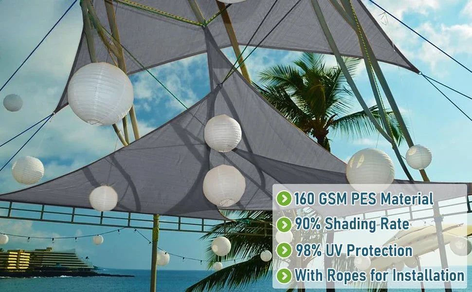 Triangle Sun Shade Sail Canopy .UV Protection Outdoor Patio Shade Cover
