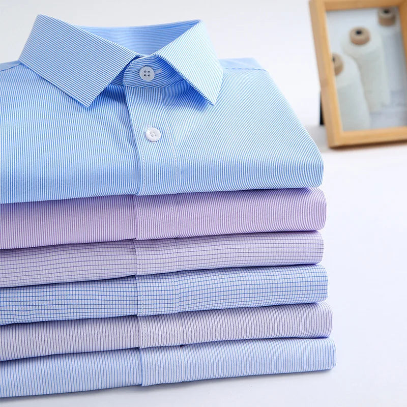 Men’s Classic Fit Long Sleeve Business Dress Shirt .Comfortable Formal Button-Up