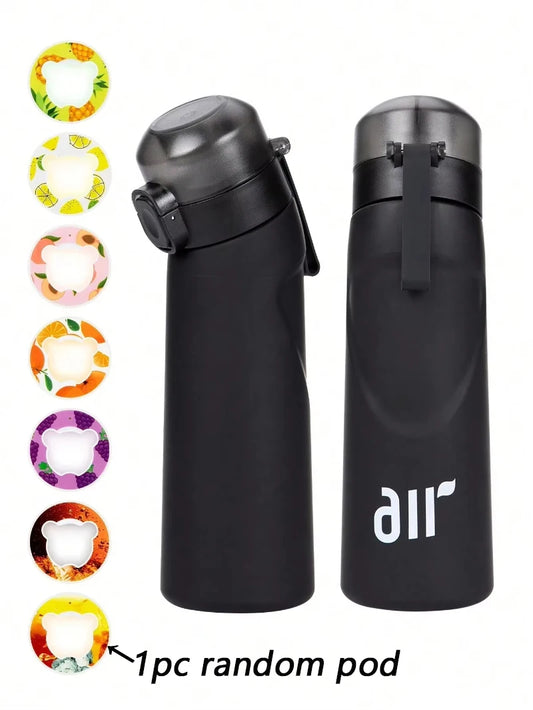 Air Water Bottle with Flavor Pod & Straw – Portable Hydration Bottle for Enhanced Water Flavor