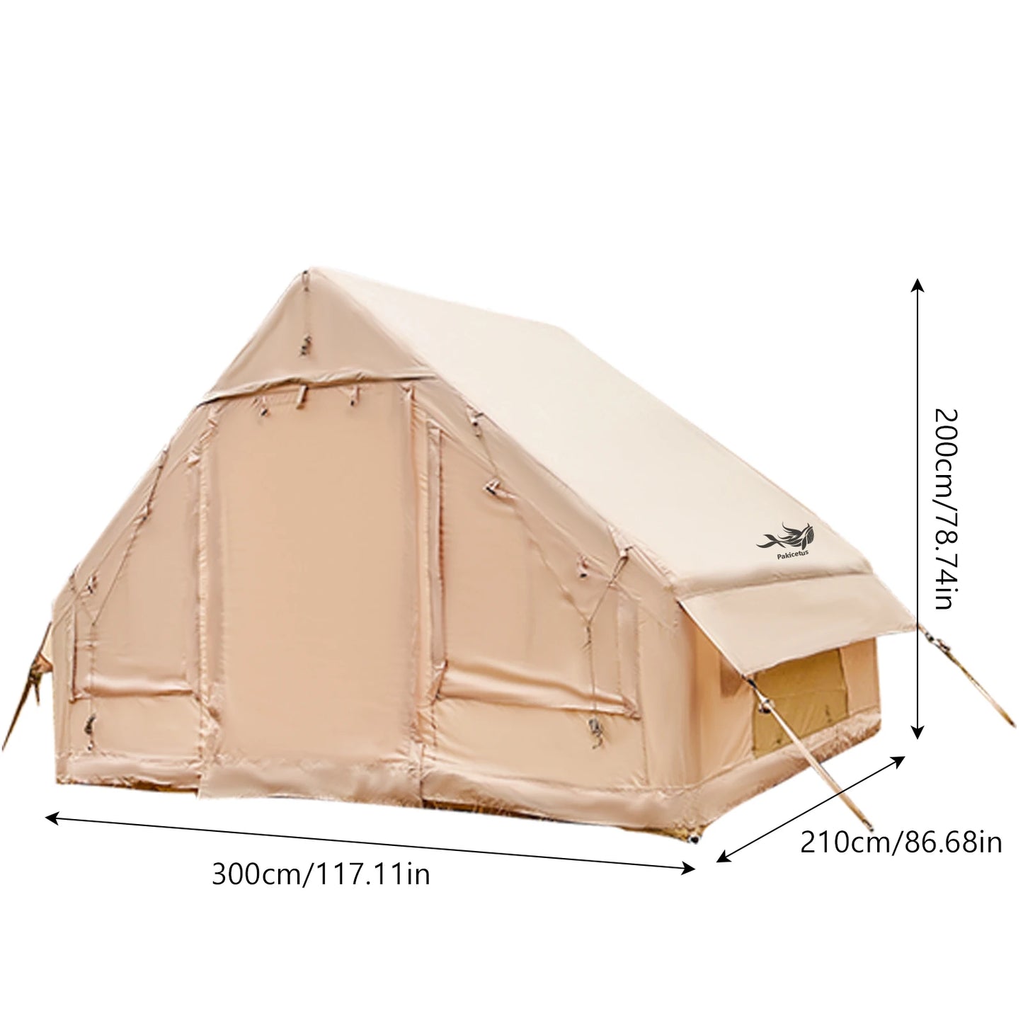 Large Inflatable Camping Tent with Skylight & Breathable Mesh Windows