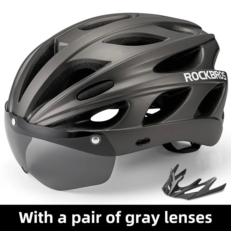 ROCBROS Adult Lightweight Cycling Helmet . Road & Mountain Bike Safety Helmet with Adjustable Fit and Ventilation