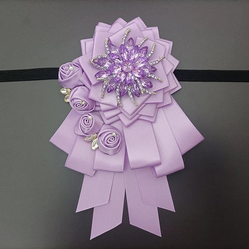 Luxury Handmade Jeweled Men’s Bow Tie | Premium Crystal Brooch Formal Wedding & Business Bow Tie
