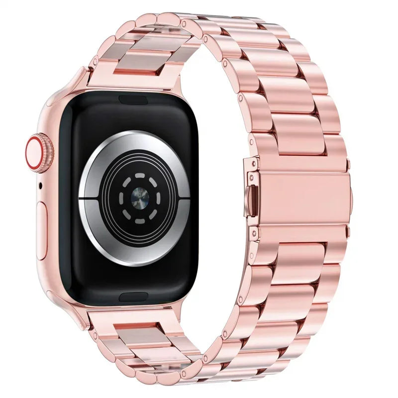 Premium Stainless Steel Apple Watch Band .Luxury Metal Replacement Strap