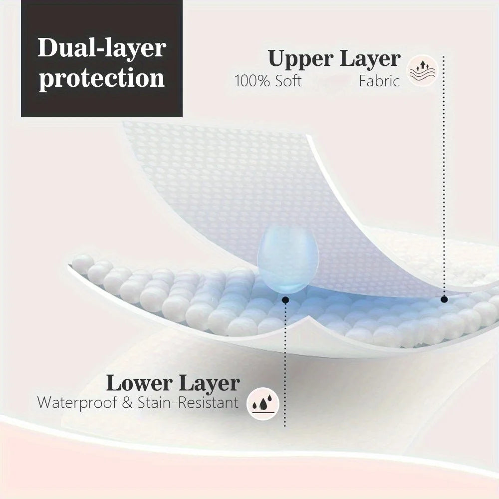 Premium Waterproof Pillowcase Set of 2 Soft Breathable Bed Pillow Protectors