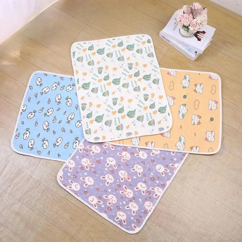Cute Cartoon Cooling Sleeping Mat for Dogs & Cats. Soft Breathable Summer Pet Bed Pad