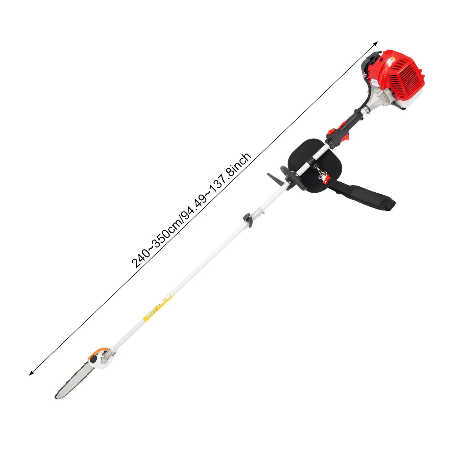 16-Foot Reach Gas Pole Saw & Chainsaw.43cc 2-Cycle Tree Trimmer for Branch Cutting and Yard Maintenance