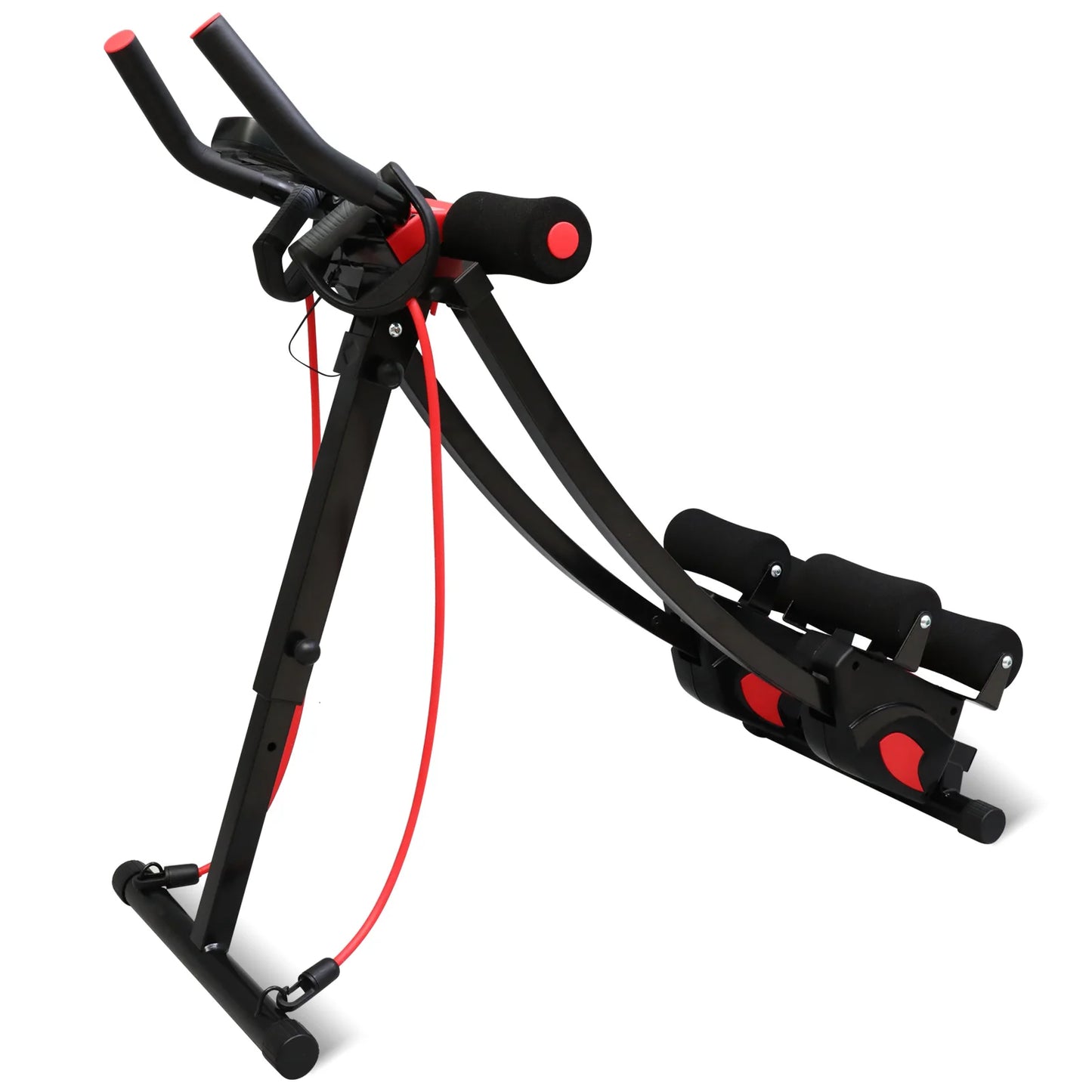Foldable Abdominal Trainer Machine . Adjustable Core Workout Equipment with 440 lb Capacity