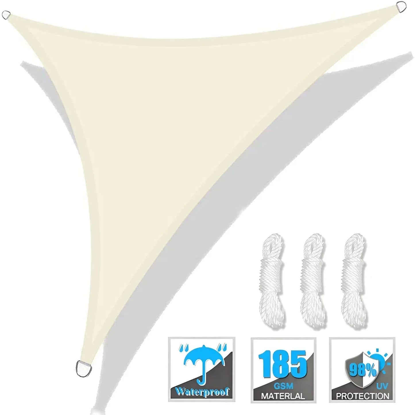Triangle Sun Shade Sail Canopy .UV Protection Outdoor Patio Shade Cover
