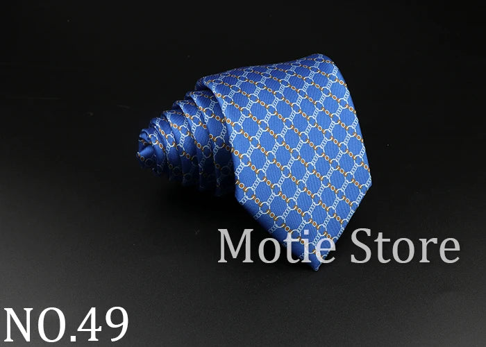 51 Styles Men's Silk Ties Jacquard Striped Plaid Floral Necktie Accessories Daily Wear Shirt Suit Cravat Wedding Party Gift