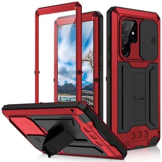 Military Grade Rugged Phone Case for Samsung Galaxy S24 Series with Kickstand & Full-Body Protection