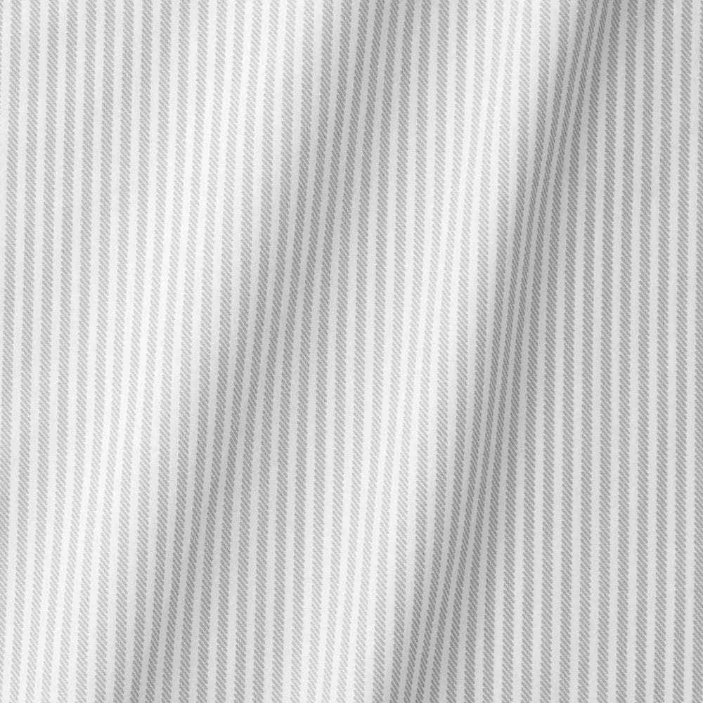 300 Thread Count Gray Stripe Cotton Blend Bed Sheet Set Twin XL Moisture Wicking Quick Dry Percale Fabric Easy Care 3 Piece Set