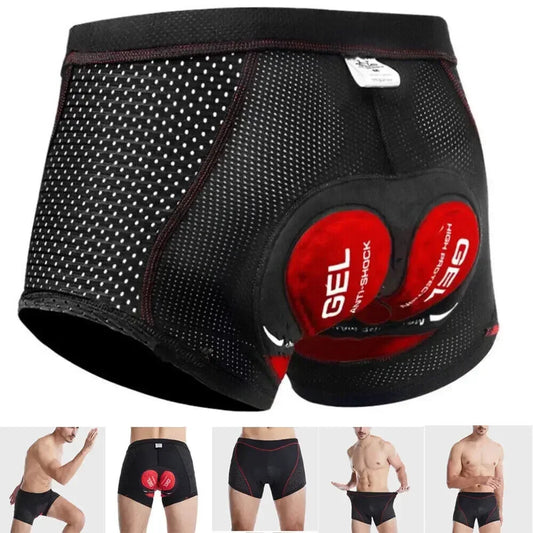Men's Cycling Underwear Shorts Padded Gel Shockproof Breathable Biking Bicycle Shorts Pants Underpant MTB Road Bike