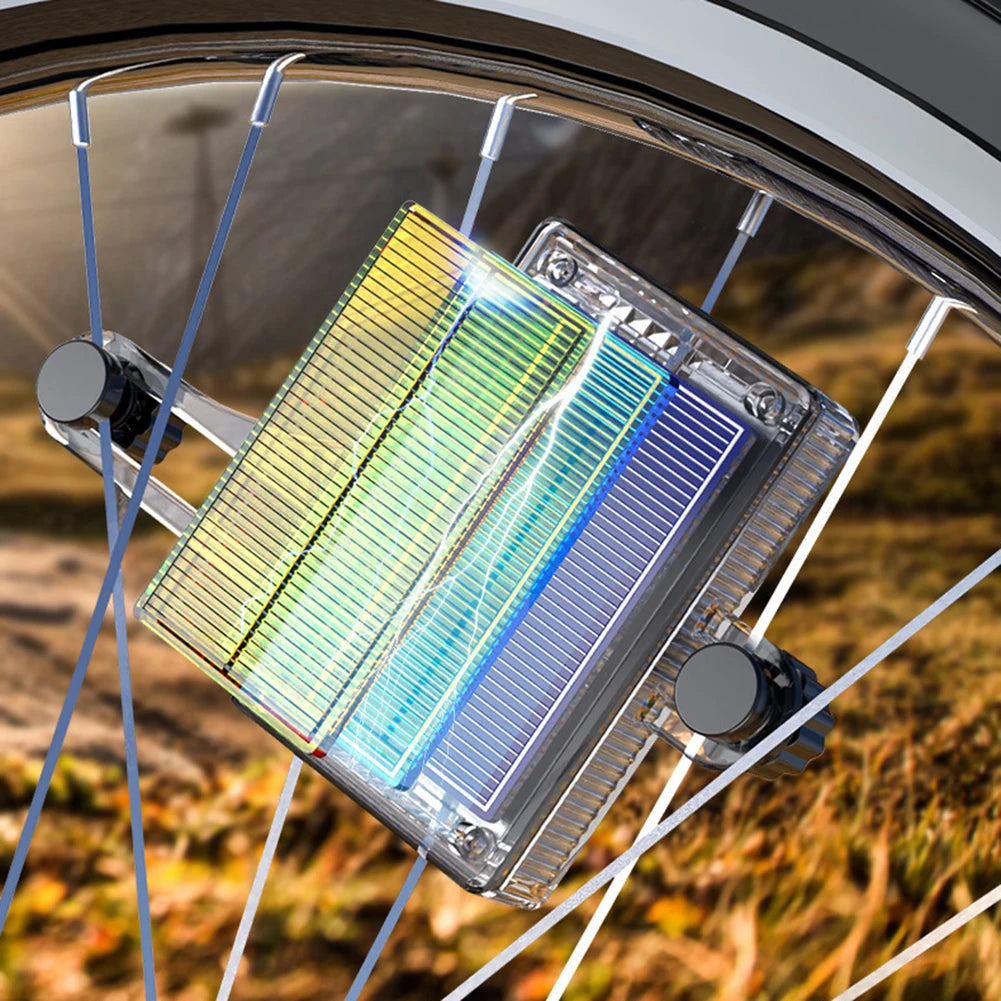 Solar LED Bicycle Spoke Light USB Rechargeable Bike Tire Safety Light Smart Sensing Cycling Tire Lights for Cycling Decoration