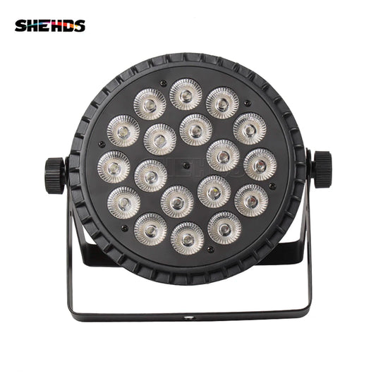 SHEHDS 1pcs LED Aluminum 18X18W Waterpoor/18X12W RGBW/18X18W Par Lighting DMX 512 DJ Disco Stage Light Christmas Decoration
