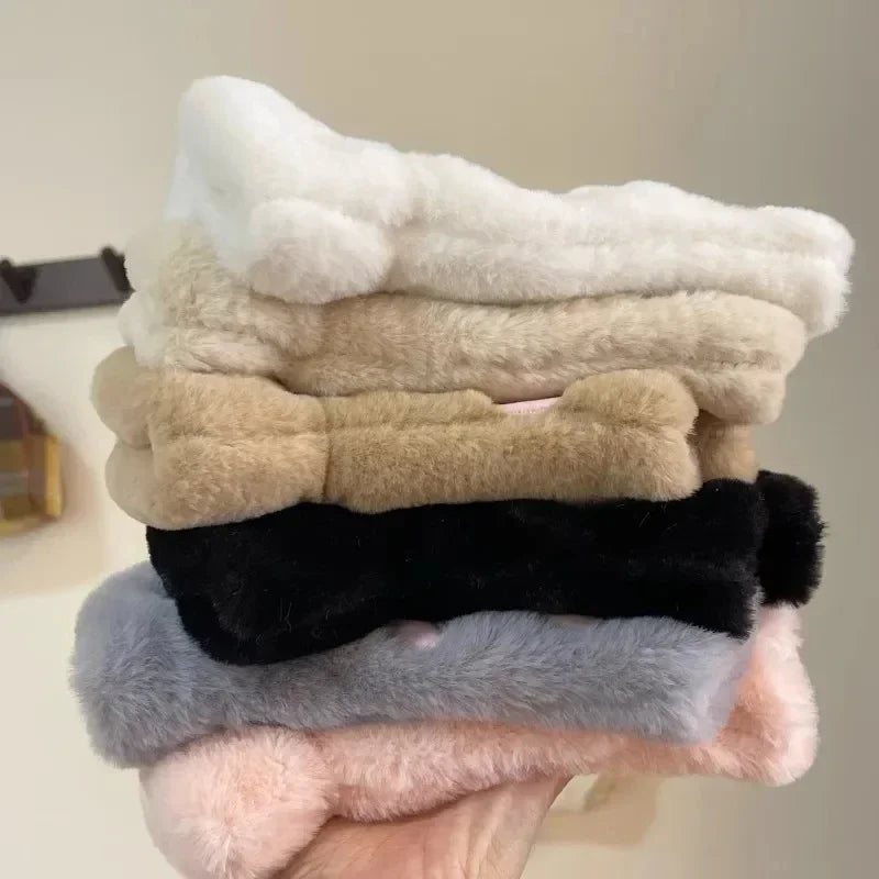 Lovely Plush Cat Paw Gloves Warm Mittens Short Fingerless