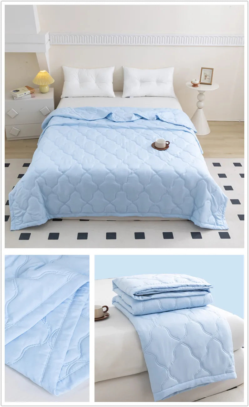 Floral Style Duvet Summer Thin Quilt Skin-friendly Bedspread Air Conditioning Blanket edredones Adults Kids Room Comforter Quilt