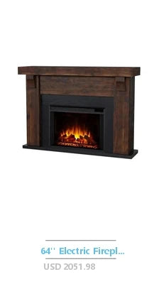 60IN Smart Electric Fireplace 5000 BTU Efficient Heating 400 sq. ft. Room Versatile Installation Elegant Design Adjustable Heat