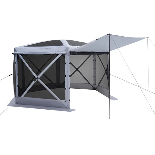 12 x 12 Pop-Up Screen Gazebo Canopy . Large Outdoor Shelter for Camping & Gatherings