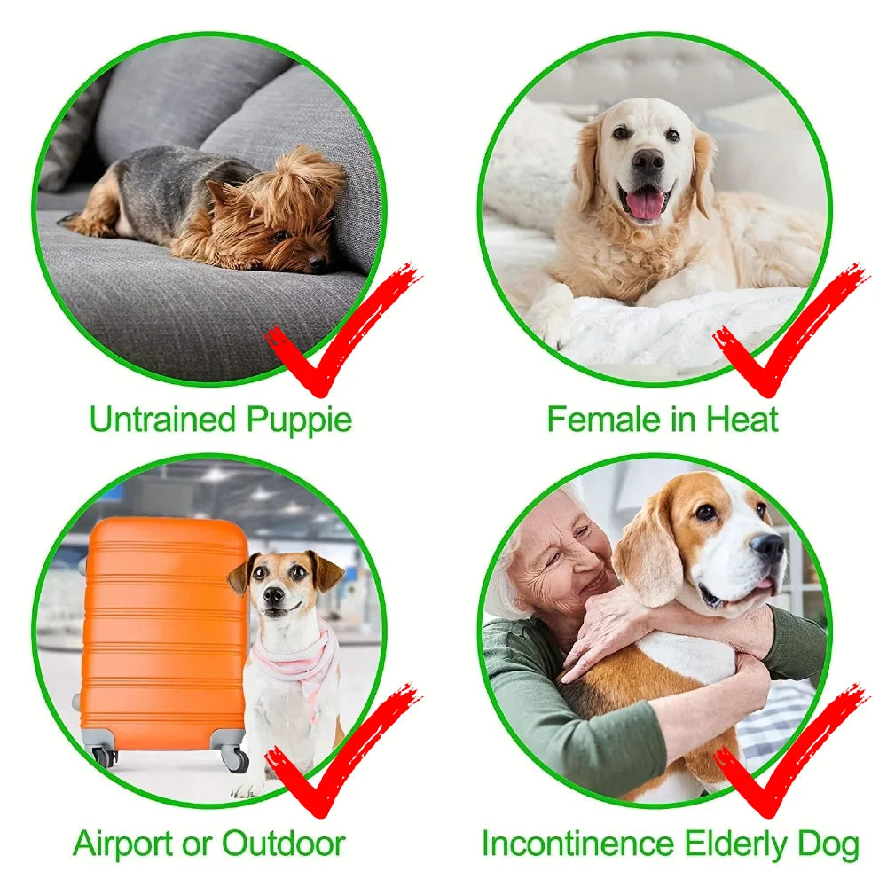 Reusable Female Dog Diapers.Washable Adjustable Puppy Period Panties 3 Pack