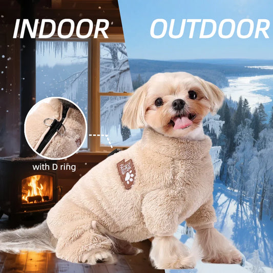 Winter Warm Dog Clothes Large Small Medium Dogs Cats Cute Pet Costume Soft Windproof Outdoor Pets Coat Bulldog Yorkshire Jacket