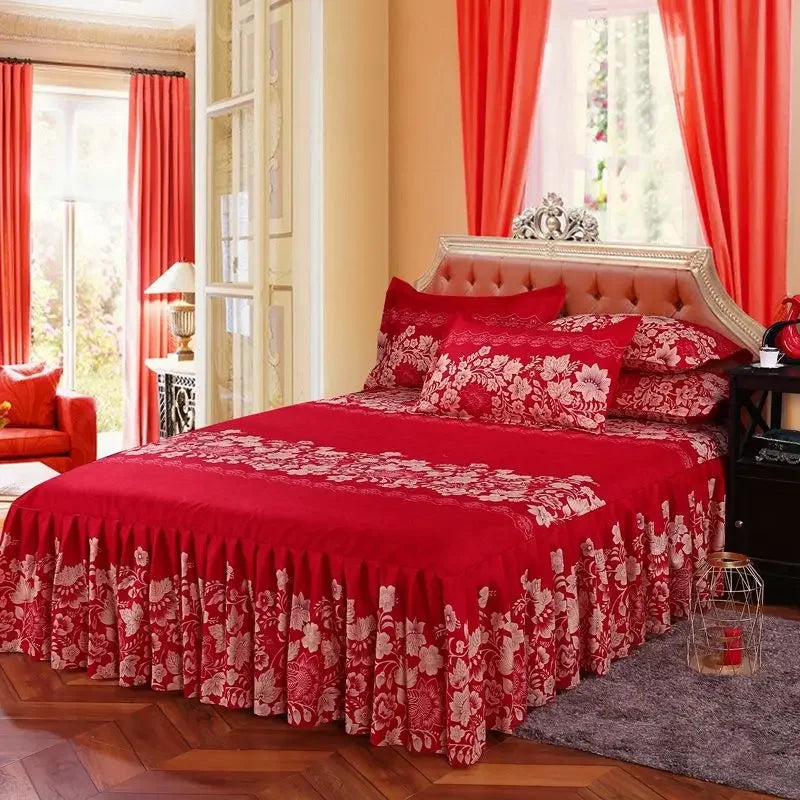 Bedroom Flat Sheets Bed Printed Fashion Modern Queen King Size Washed Cotton Comfortable Bedding Mattress Cover Bedspread New