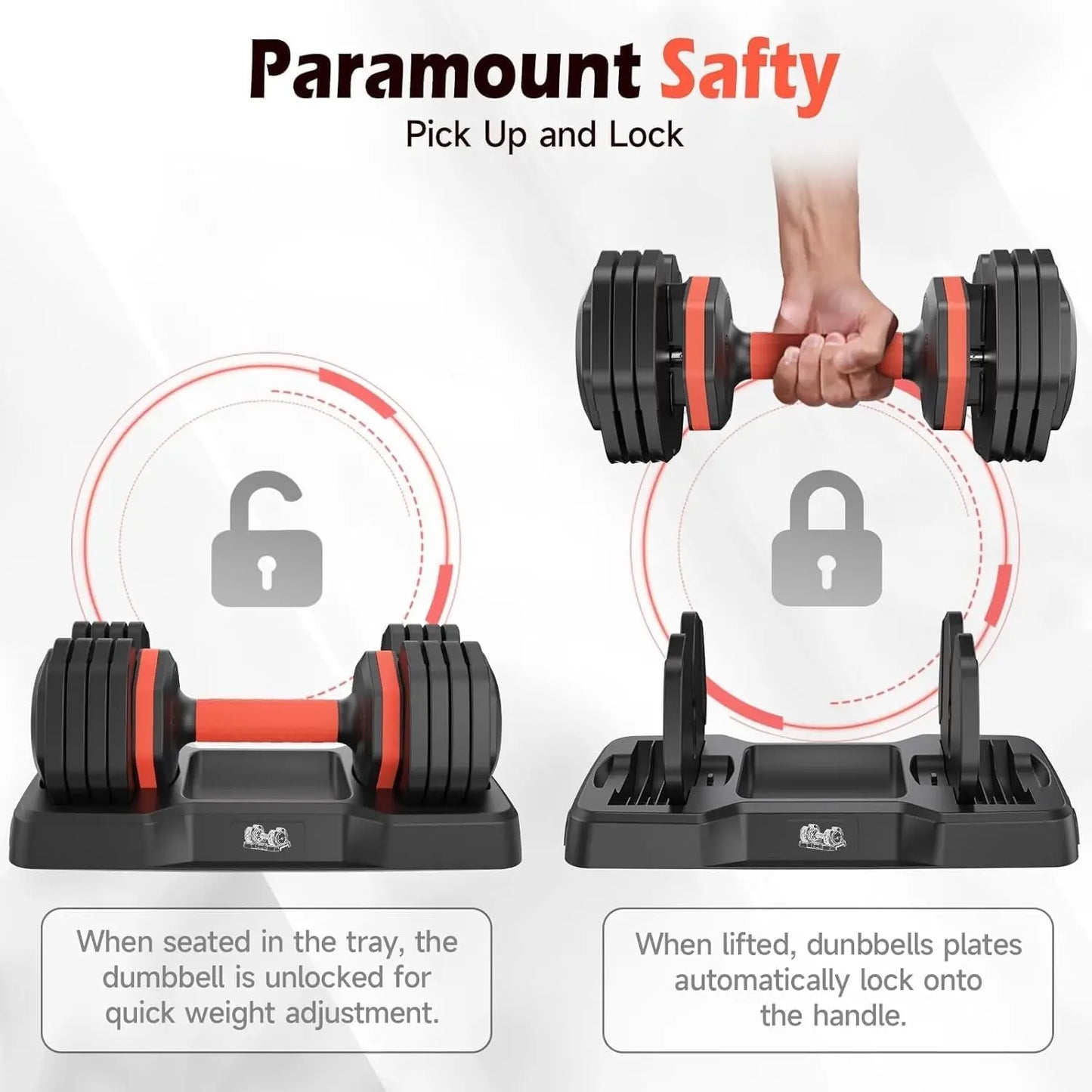 Adjustable Dumbbell Set 5LB–25LB Pair for Home Gym Strength Training