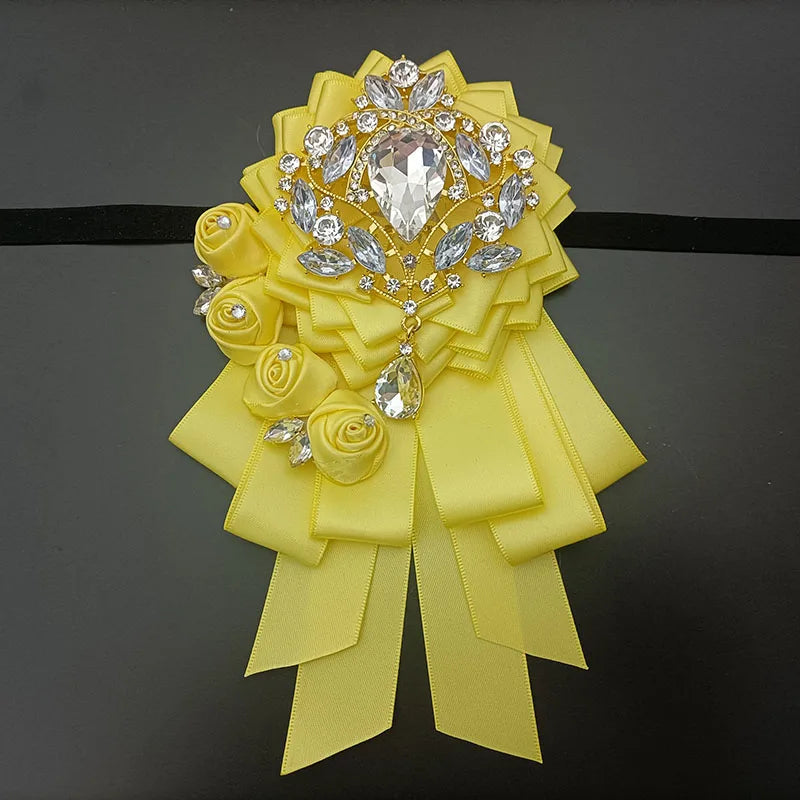 Luxury Handmade Jeweled Men’s Bow Tie | Premium Crystal Brooch Formal Wedding & Business Bow Tie