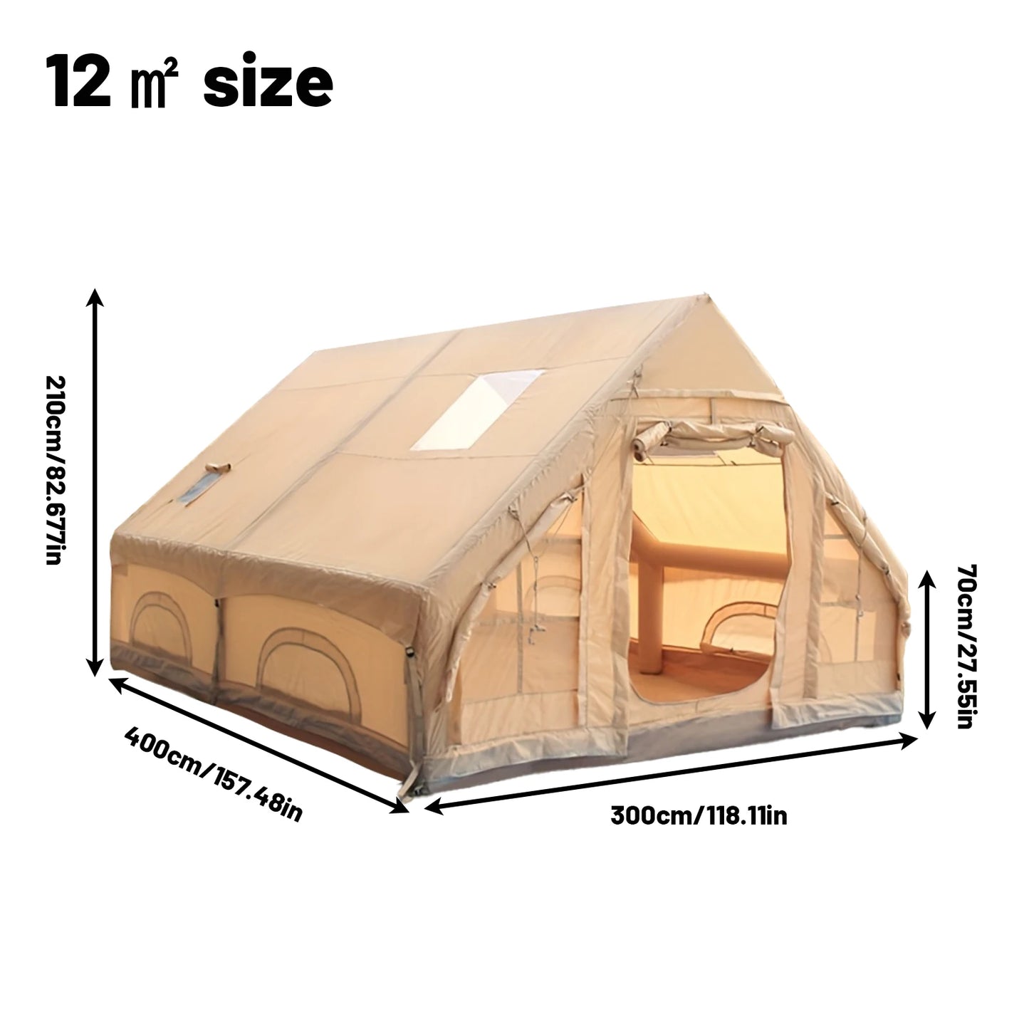 Luxury Inflatable Glamping Tent – Spacious Waterproof Camping Shelter for Outdoor Living