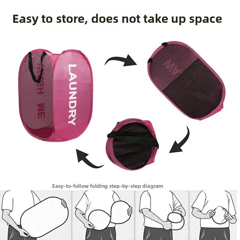 Extra-Large Foldable Laundry Hamper with Carry Handles