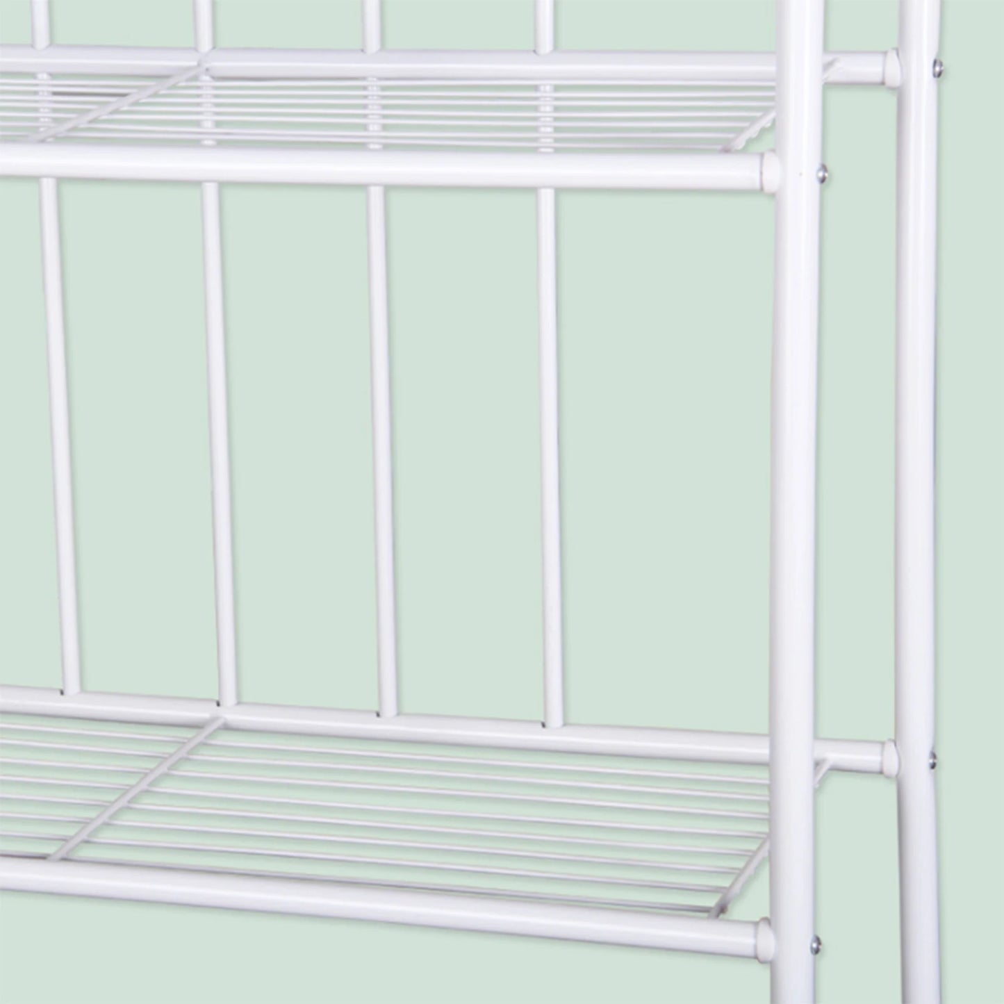White 3-Tier Toilet Shelf Bathroom Towel Rack Metal Organizer Shelf Over Freestanding Storage For Bathroom